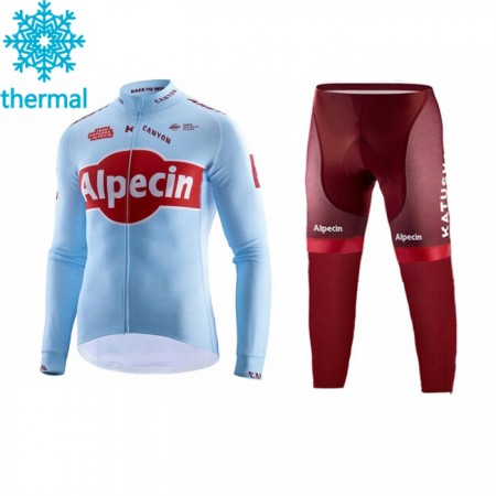 Tenue Cycliste et Collant Long 2019 Team Katusha Alpecin Hiver Thermal Fleece N001